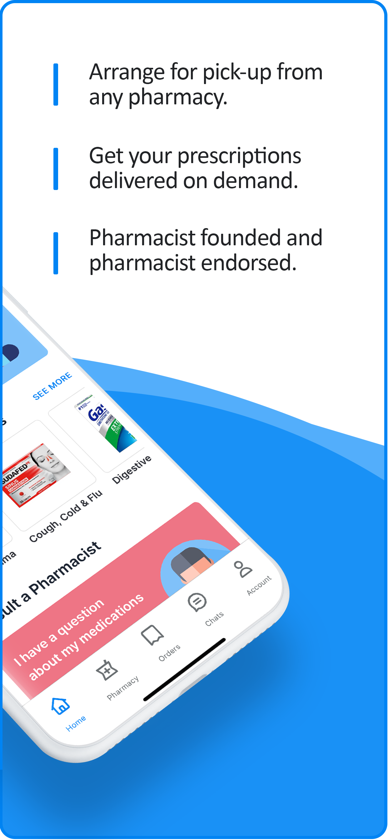 Pills2Me app screen: How it works